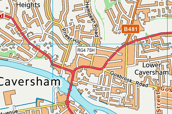 RG4 7SH map - OS VectorMap District (Ordnance Survey)