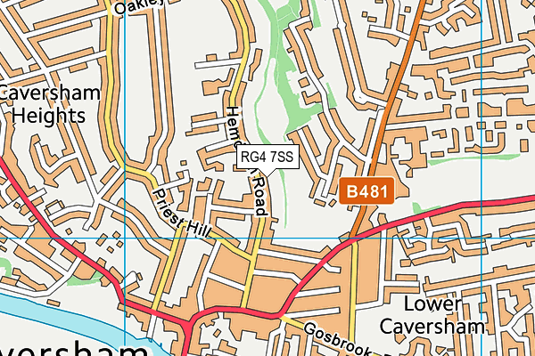 RG4 7SS map - OS VectorMap District (Ordnance Survey)