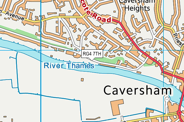 RG4 7TH map - OS VectorMap District (Ordnance Survey)