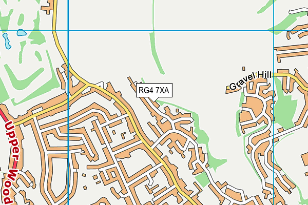 RG4 7XA map - OS VectorMap District (Ordnance Survey)
