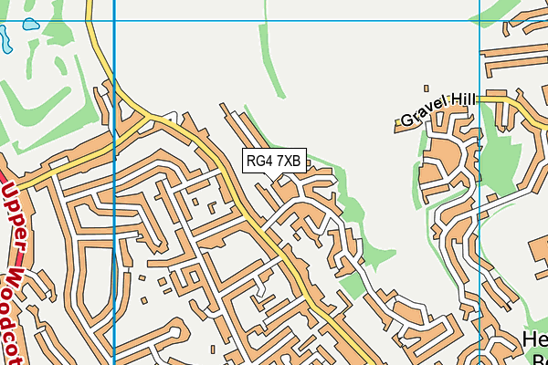 RG4 7XB map - OS VectorMap District (Ordnance Survey)