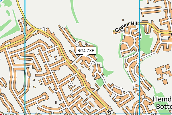 RG4 7XE map - OS VectorMap District (Ordnance Survey)