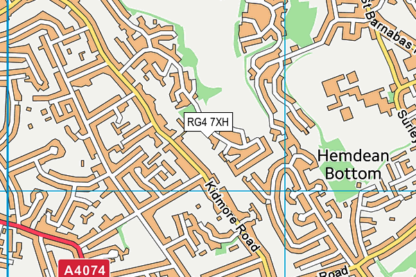RG4 7XH map - OS VectorMap District (Ordnance Survey)