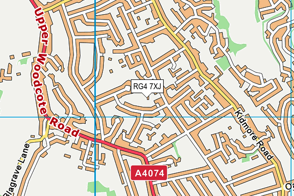 RG4 7XJ map - OS VectorMap District (Ordnance Survey)