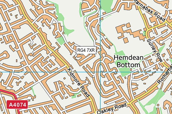 RG4 7XR map - OS VectorMap District (Ordnance Survey)