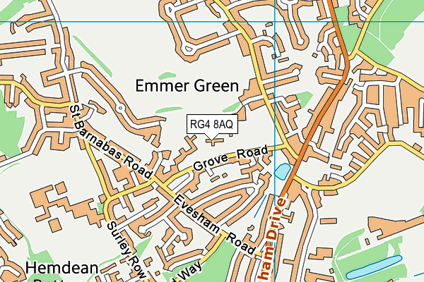 RG4 8AQ map - OS VectorMap District (Ordnance Survey)