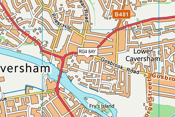 RG4 8AY map - OS VectorMap District (Ordnance Survey)
