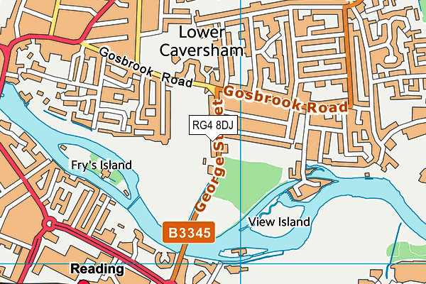 RG4 8DJ map - OS VectorMap District (Ordnance Survey)