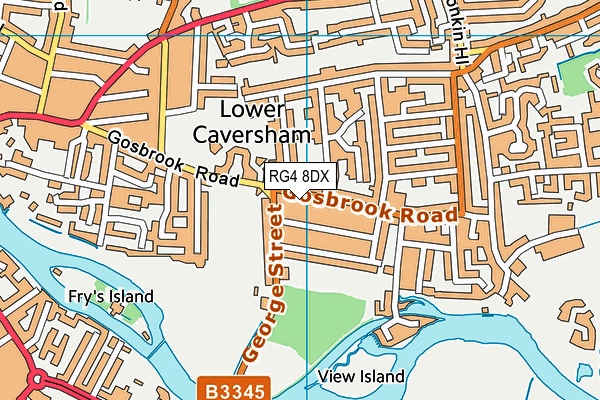 RG4 8DX map - OS VectorMap District (Ordnance Survey)