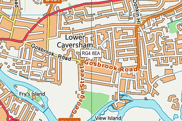 RG4 8EA map - OS VectorMap District (Ordnance Survey)