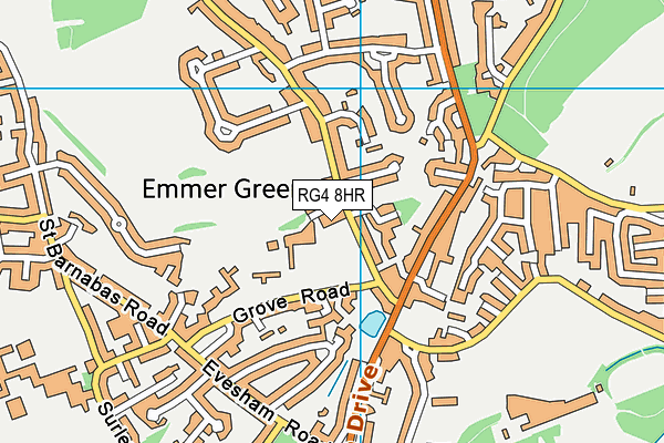 RG4 8HR map - OS VectorMap District (Ordnance Survey)