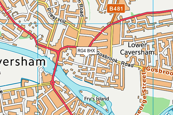 Caversham Health Club map (RG4 8HX) - OS VectorMap District (Ordnance Survey)