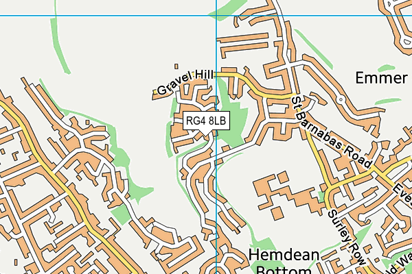 RG4 8LB map - OS VectorMap District (Ordnance Survey)