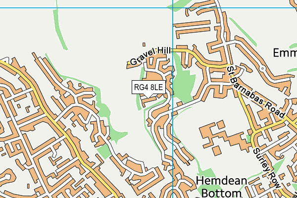 RG4 8LE map - OS VectorMap District (Ordnance Survey)