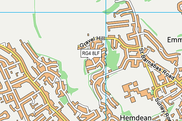 RG4 8LF map - OS VectorMap District (Ordnance Survey)