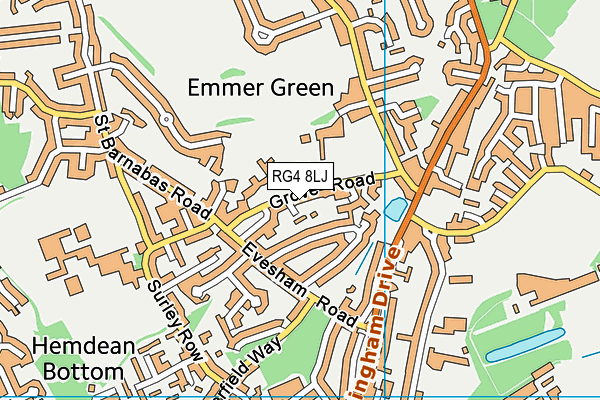 RG4 8LJ map - OS VectorMap District (Ordnance Survey)