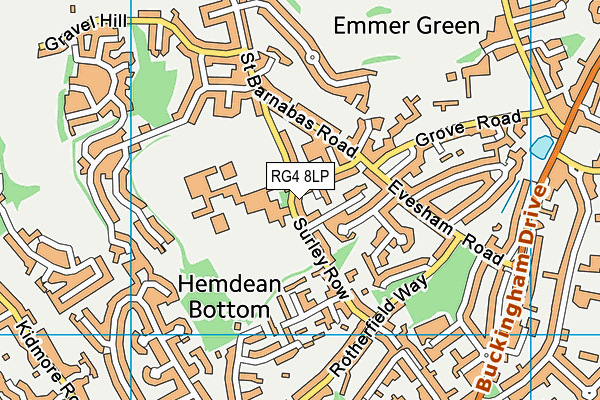 RG4 8LP map - OS VectorMap District (Ordnance Survey)
