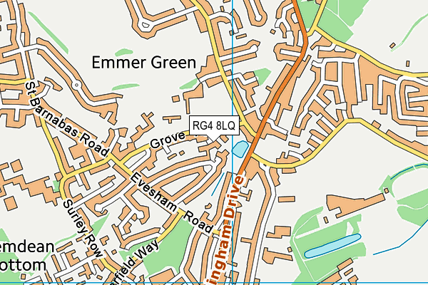 RG4 8LQ map - OS VectorMap District (Ordnance Survey)