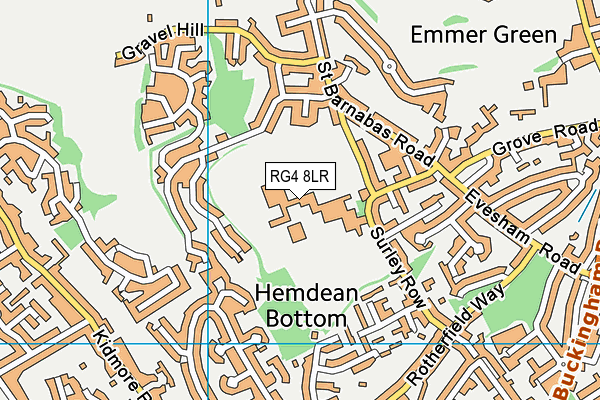 RG4 8LR map - OS VectorMap District (Ordnance Survey)
