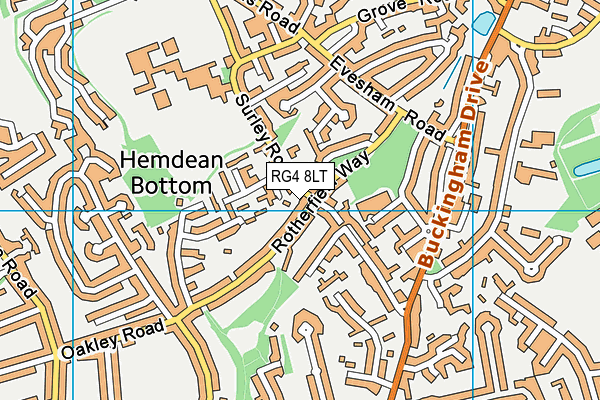 RG4 8LT map - OS VectorMap District (Ordnance Survey)