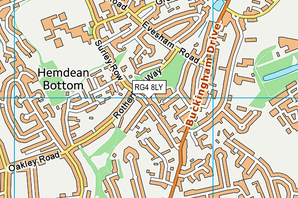RG4 8LY map - OS VectorMap District (Ordnance Survey)