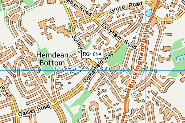 RG4 8NA map - OS VectorMap District (Ordnance Survey)