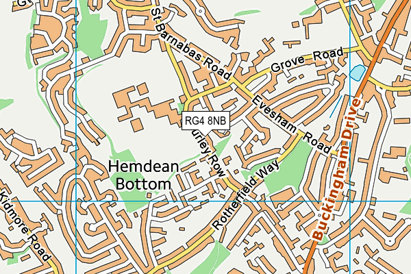 RG4 8NB map - OS VectorMap District (Ordnance Survey)