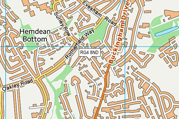 RG4 8ND map - OS VectorMap District (Ordnance Survey)