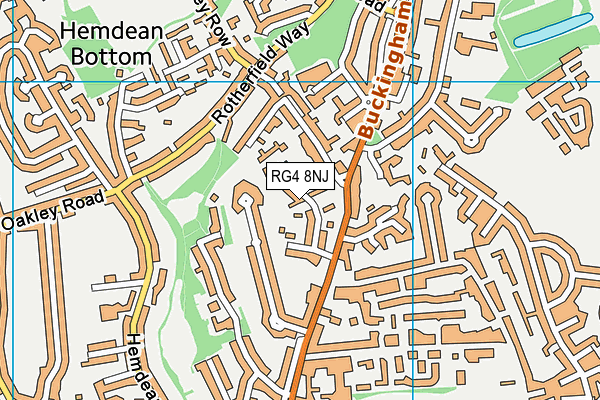 RG4 8NJ map - OS VectorMap District (Ordnance Survey)