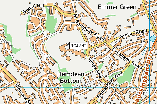 RG4 8NT map - OS VectorMap District (Ordnance Survey)