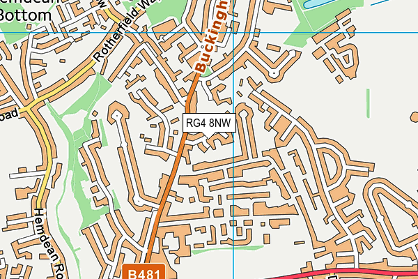 RG4 8NW map - OS VectorMap District (Ordnance Survey)