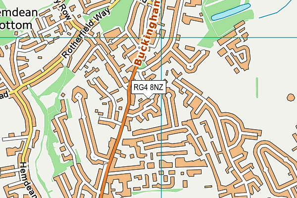 RG4 8NZ map - OS VectorMap District (Ordnance Survey)