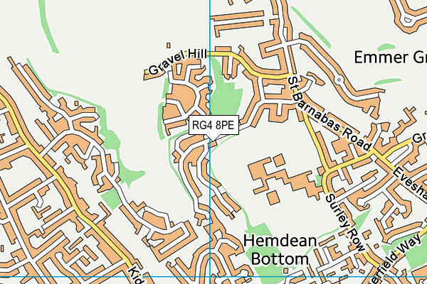 RG4 8PE map - OS VectorMap District (Ordnance Survey)