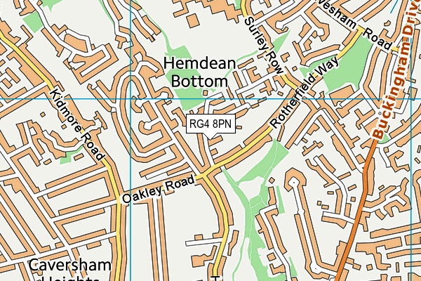 RG4 8PN map - OS VectorMap District (Ordnance Survey)