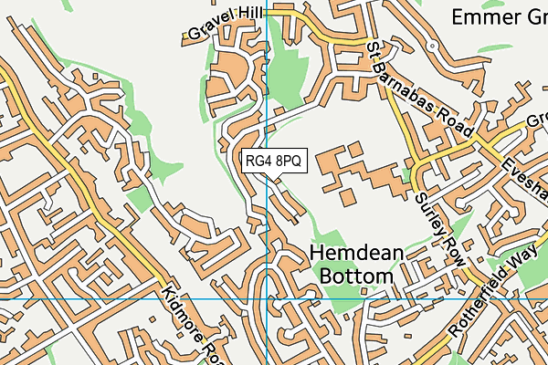 RG4 8PQ map - OS VectorMap District (Ordnance Survey)