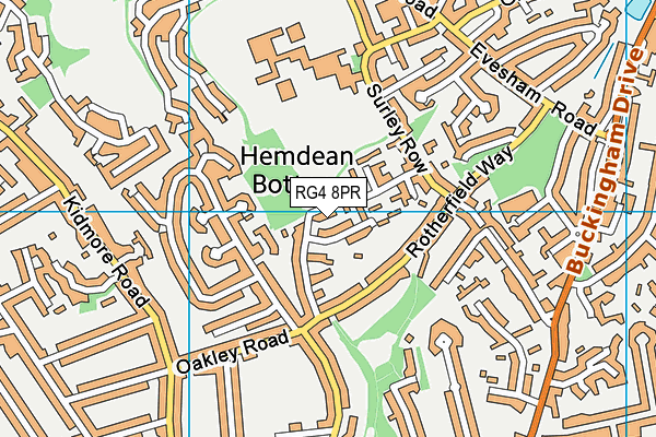 RG4 8PR map - OS VectorMap District (Ordnance Survey)