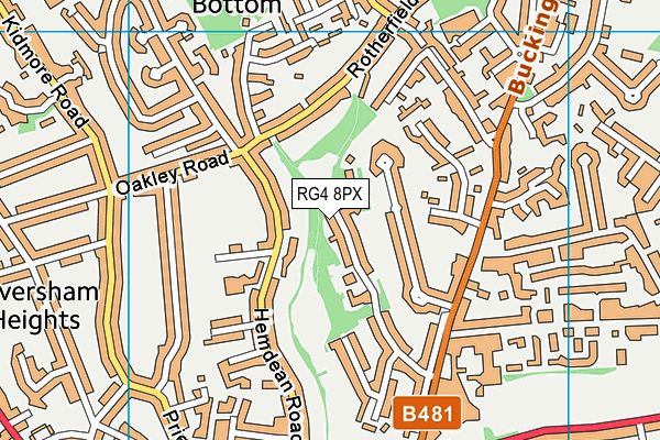 RG4 8PX map - OS VectorMap District (Ordnance Survey)