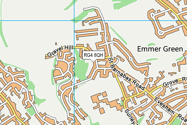 RG4 8QH map - OS VectorMap District (Ordnance Survey)