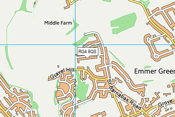 RG4 8QS map - OS VectorMap District (Ordnance Survey)