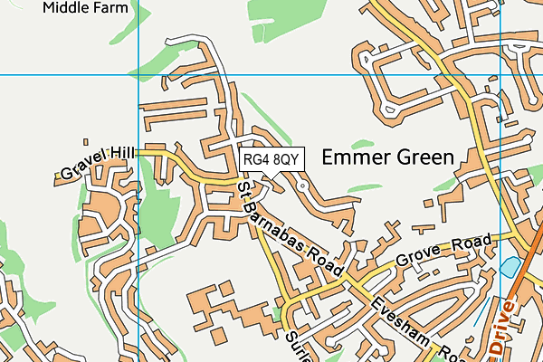 RG4 8QY map - OS VectorMap District (Ordnance Survey)