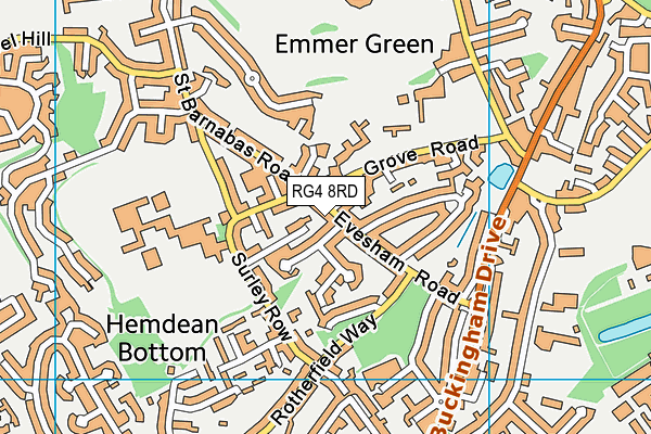 RG4 8RD map - OS VectorMap District (Ordnance Survey)