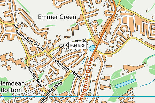 RG4 8RH map - OS VectorMap District (Ordnance Survey)