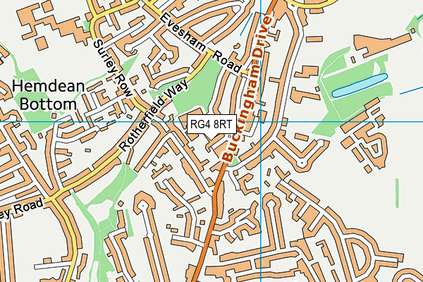 RG4 8RT map - OS VectorMap District (Ordnance Survey)