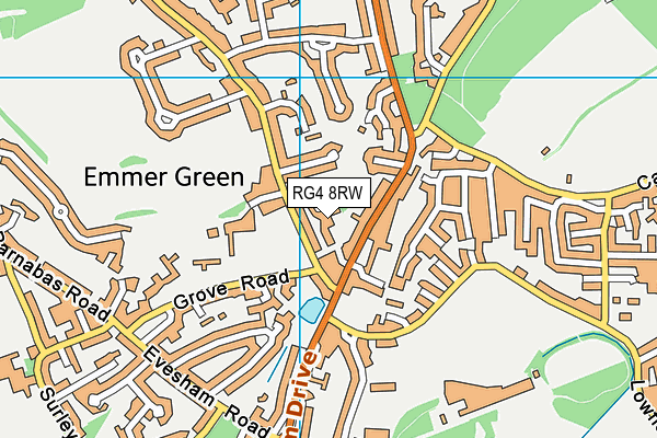 RG4 8RW map - OS VectorMap District (Ordnance Survey)