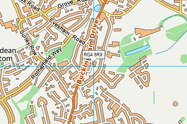 RG4 8RX map - OS VectorMap District (Ordnance Survey)