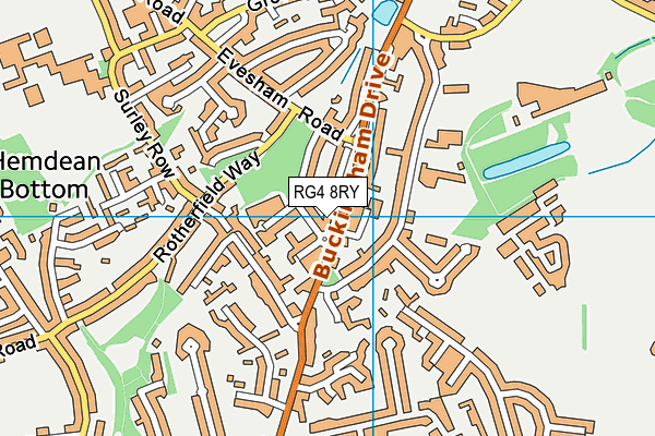 RG4 8RY map - OS VectorMap District (Ordnance Survey)