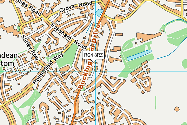 RG4 8RZ map - OS VectorMap District (Ordnance Survey)