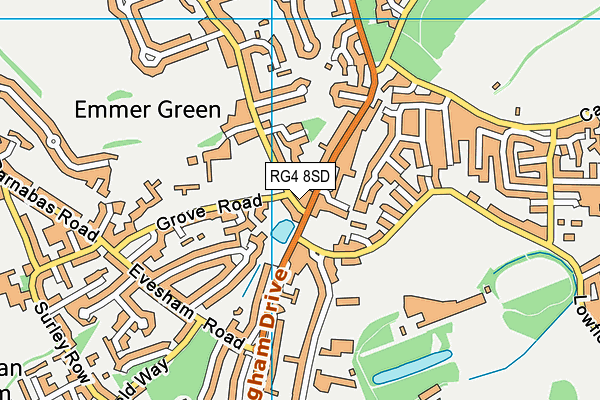 RG4 8SD map - OS VectorMap District (Ordnance Survey)