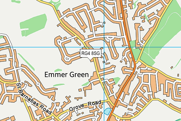RG4 8SG map - OS VectorMap District (Ordnance Survey)