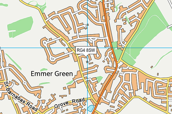 RG4 8SW map - OS VectorMap District (Ordnance Survey)